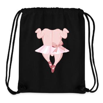 Ballerina roast chicken with tutu and ballet shoes - Stanley/Stella Recycled Gym Bag - black - Front