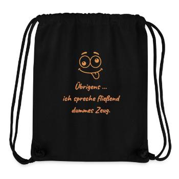 Fließend Dummes Zeug - Stanley/Stella recycelter Gym Bag - Schwarz - Vorne