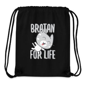 Bratan Cat Cat Grey Gift - Stanley/Stella Recycled Gym Bag - black - Front