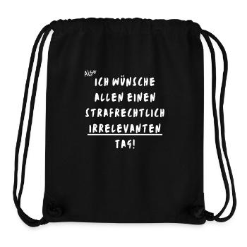 Ich wünsche allen. - Stanley/Stella recycelter Gym Bag - Schwarz - Vorne