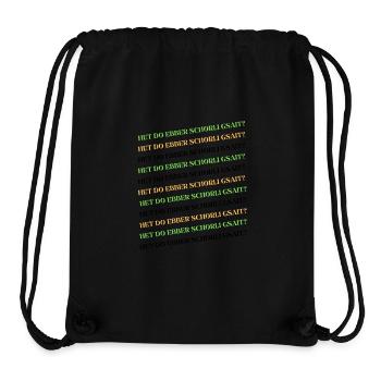 schorli grün - Stanley/Stella recycelter Gym Bag - Schwarz - Vorne