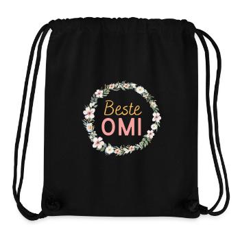 Beste Omi! Floral, personalisierbar - Stanley/Stella recycelter Gym Bag - Schwarz - Vorne