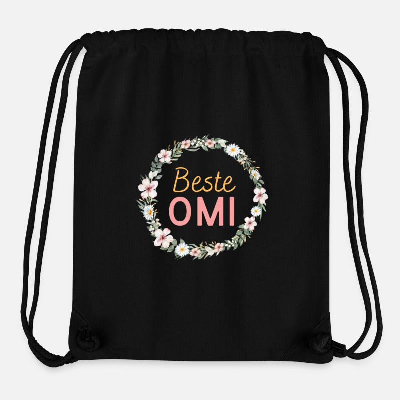 Beste Omi! Floral, personalisierbar - Stanley/Stella recycelter Gym Bag - Schwarz