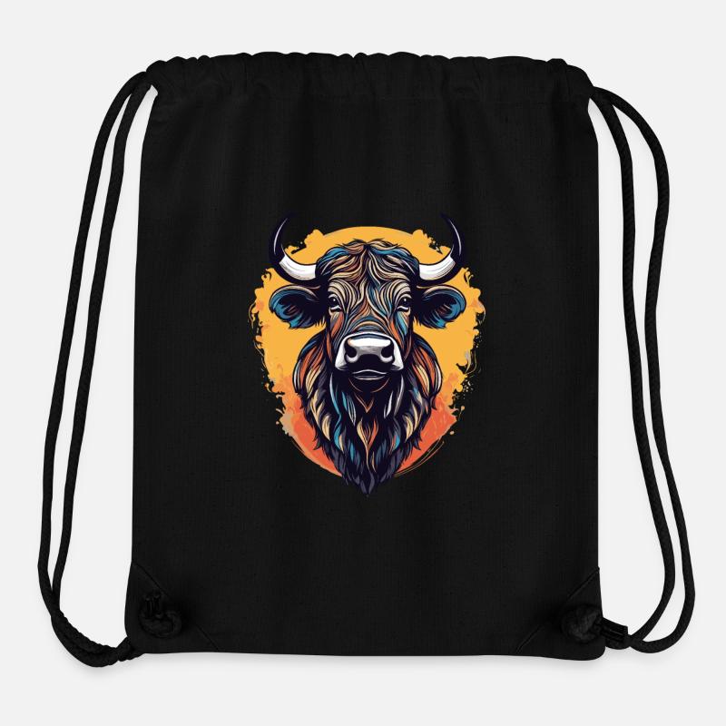 Buffle du Cap - Sac à cordon recyclé Stanley/Stella - noir