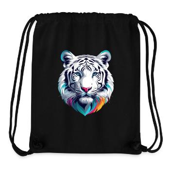 Weißer Tiger - Stanley/Stella recycelter Gym Bag - Schwarz - Vorne