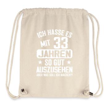 33 Jahre Jung - Vintage Geburtstagsspruch - Stanley/Stella recycelter Gym Bag - Naturweiß - Vorne