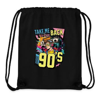 90s 90s Music Ghetto Blaster Headphones Party - Stanley/Stella Recycled Gym Bag - black - Front