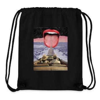 Affiche Pop Art - Sac à cordon recyclé Stanley/Stella - noir - Devant