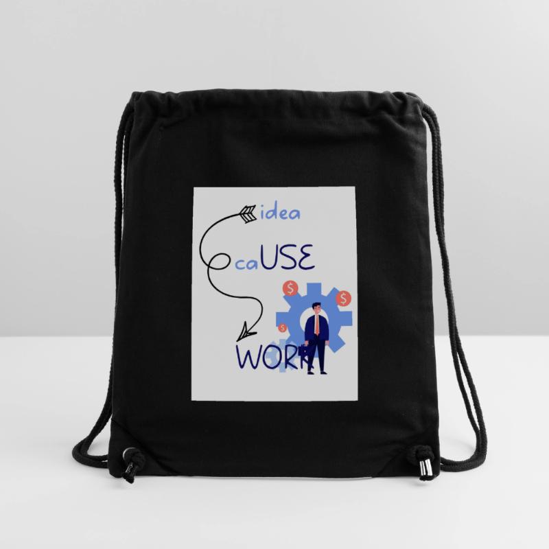Idea cause work. An idea creates a work. Stanley/Stella Recycled Gym Bag