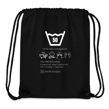 50th Birthday Pampering Advice - Stanley/Stella Recycled Gym Bag - black - Front