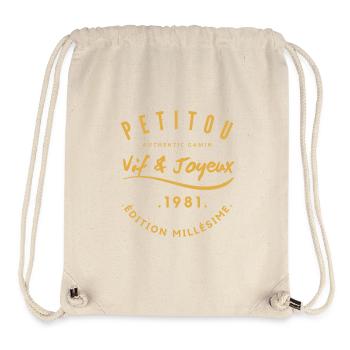 "Petitou 1981" - Stanley/Stella Recycled Gym Bag - natural - Front
