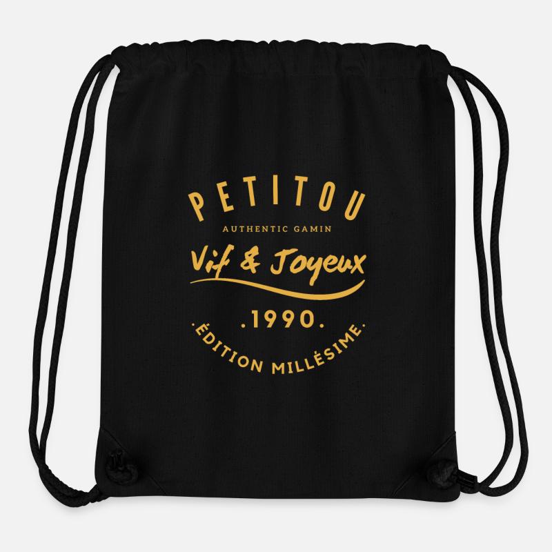"Petitou 1990" - Stanley/Stella recycelter Gym Bag - Schwarz
