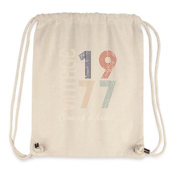 47. Geburtstag 1977 - Vintage Retro Geschenkidee - Stanley/Stella recycelter Gym Bag - Naturweiß - Vorne