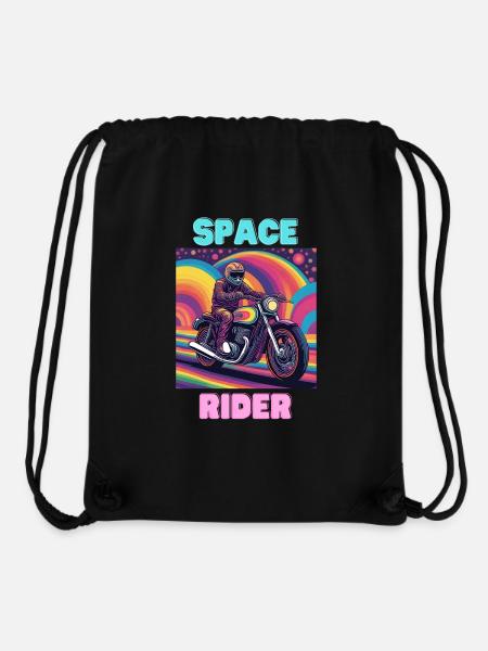 Cavalier de l’espace - Sac à cordon recyclé Stanley/Stella - noir