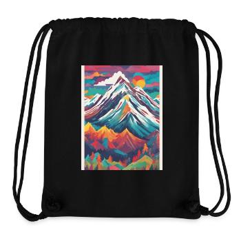 Bunte Berge - Stanley/Stella recycelter Gym Bag - Schwarz - Vorne