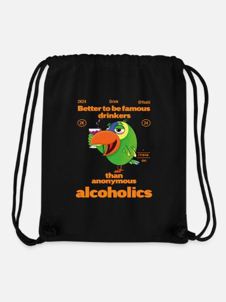 Alkoholischer Amazonas-Papagei - Stanley/Stella recycelter Gym Bag - Schwarz