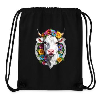 BLÜHENDE KUH - Stanley/Stella recycelter Gym Bag - Schwarz - Vorne