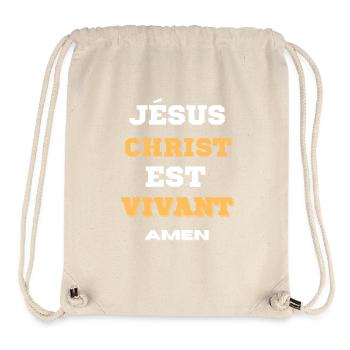 JESUS LEBT - Stanley/Stella recycelter Gym Bag - Naturweiß - Vorne
