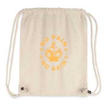 No Pain No Gain - Stanley/Stella Recycled Gym Bag - natural - Front