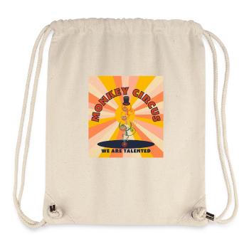 Monkey Circus - orange yellow - Stanley/Stella Recycled Gym Bag - natural - Front
