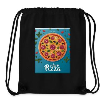I love Pizza - Stanley/Stella Recycled Gym Bag - black - Front