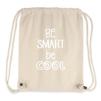 Be Smart be COOL - Lustiger Spruch - Coole Sprüche - Sac à cordon recyclé Stanley/Stella - blanc naturel - Devant