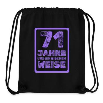 Alter 71 - Stanley/Stella recycelter Gym Bag - Schwarz - Vorne