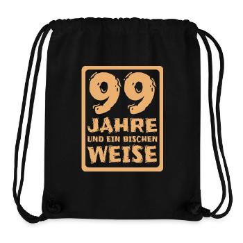 Weisheit 99 - Stanley/Stella recycelter Gym Bag - Schwarz - Vorne