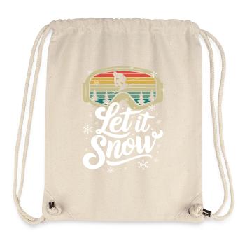 Let It Snow Ski Winterlandschaft Schneelandschaft - Stanley/Stella recycelter Gym Bag - Naturweiß - Vorne