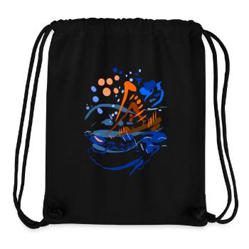 Abstrakt - Stanley/Stella recycelter Gym Bag - Schwarz - Vorne