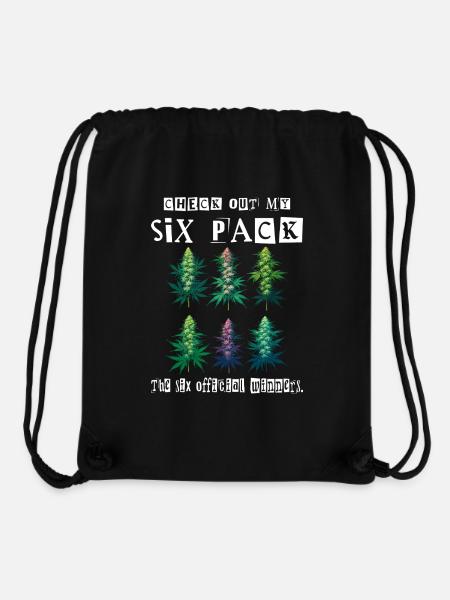 Cannabis Six Pack - Stanley/Stella recycelter Gym Bag - Schwarz
