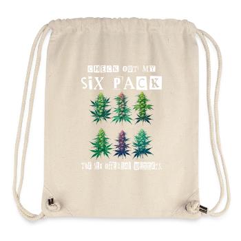 Cannabis Six Pack - Stanley/Stella recycelter Gym Bag - Naturweiß - Vorne