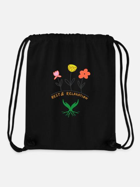 Relax Flower Design - Stanley/Stella Recycled Gym Bag - black