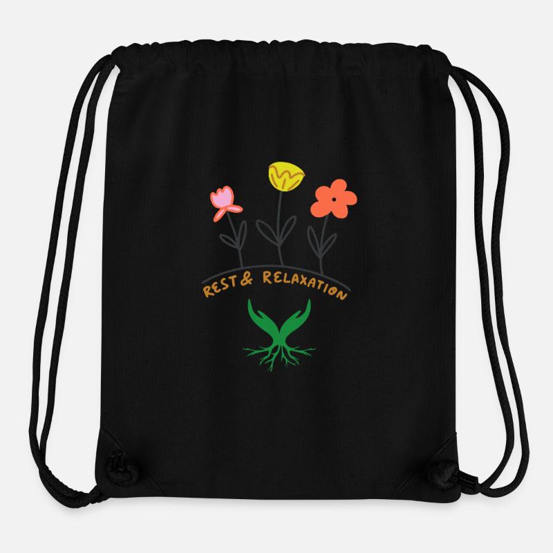 Relax Blumen Design - Stanley/Stella recycelter Gym Bag - Schwarz