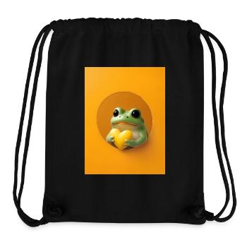 Frog Heart Cute Gift - Stanley/Stella Recycled Gym Bag - black - Front