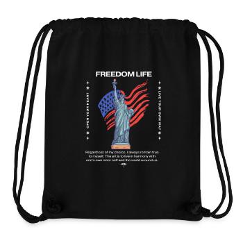 Freiheit Leben - Stanley/Stella recycelter Gym Bag - Schwarz - Vorne