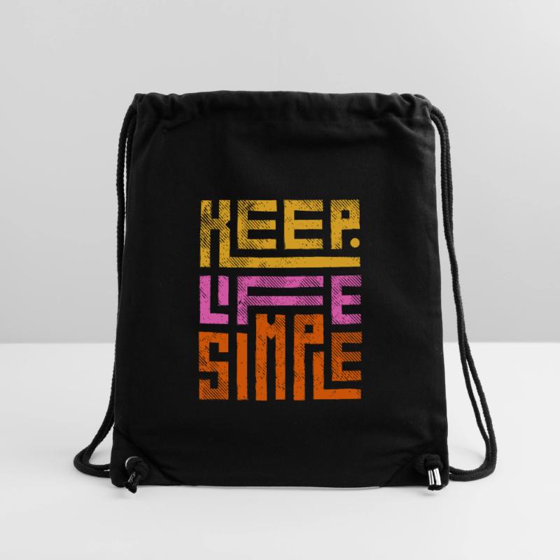 Keep Life Simple Halte das Leben einfach Stanley/Stella recycelter Gym Bag