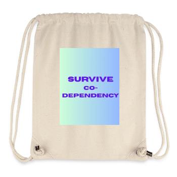 SURVIVE co dependency - Sac à cordon recyclé Stanley/Stella - blanc naturel - Devant