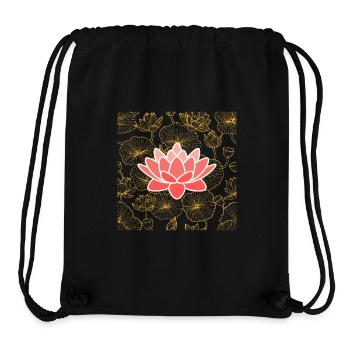 Lotus in Leichtigkeit - stille Kraft sichtbar - Stanley/Stella recycelter Gym Bag - Schwarz - Vorne