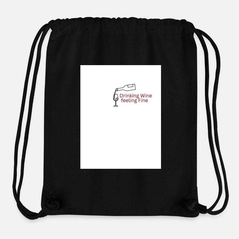 Drinking Wine feeling Fine - Stanley/Stella recycelter Gym Bag - Schwarz