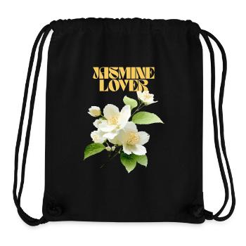 Elegantes Jasminblüten-Design - Stanley/Stella recycelter Gym Bag - Schwarz - Vorne
