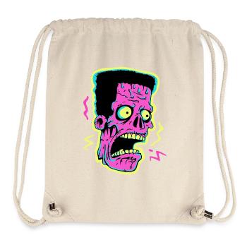 Neon Zombie Screamer Pop Art - Stanley/Stella Recycled Gym Bag - natural - Front
