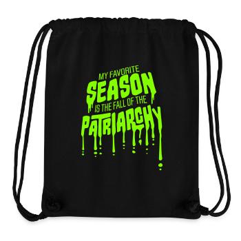 Ma saison préférée est La chute du patriarcat - Sac à cordon recyclé Stanley/Stella - noir - Devant