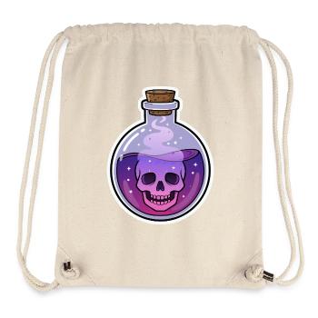 Lila Schädel im Mystic Fläschchen - Stanley/Stella recycelter Gym Bag - Naturweiß - Vorne