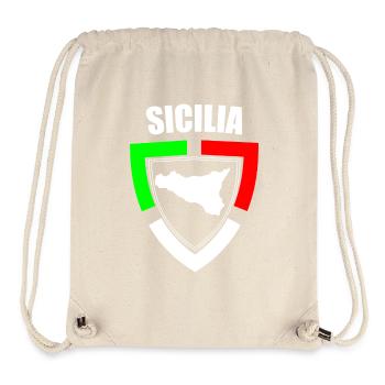 Sizilien-Souvenir im trikolorierten Italien T-Shirt - Stanley/Stella recycelter Gym Bag - Naturweiß - Vorne