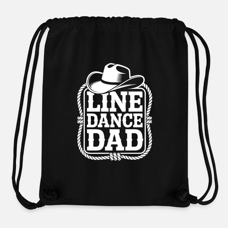 Line Dance Dad Cowboy - Stanley/Stella Recycled Gym Bag - black