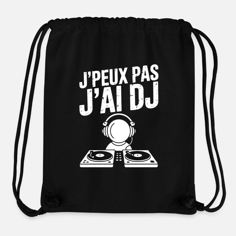 JE_PEUX_PAS_J-AI_DJ - Sac à cordon recyclé Stanley/Stella - noir