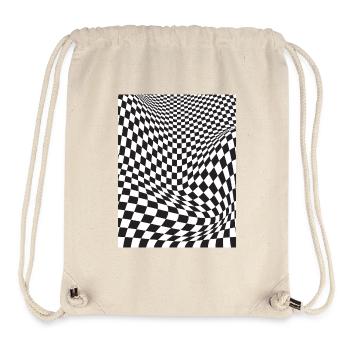 Warped Checkered Illusion - Stanley/Stella Recycled Gym Bag - natural - Front