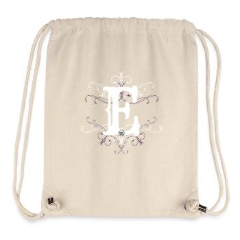 Buchstabe E Buchstabe-E - Stanley/Stella recycelter Gym Bag - Naturweiß - Vorne