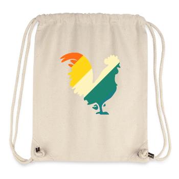 Poulet Coq - Sac à cordon recyclé Stanley/Stella - blanc naturel - Devant